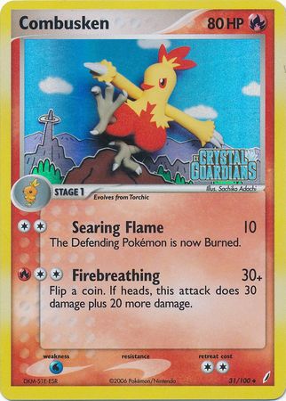 Combusken (31/100) (Stamped) [EX: Crystal Guardians] | Card Citadel