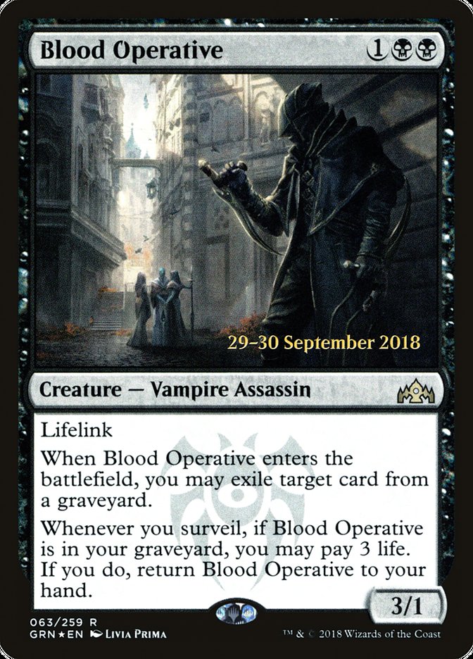 Blood Operative  [Guilds of Ravnica Prerelease Promos] | Card Citadel