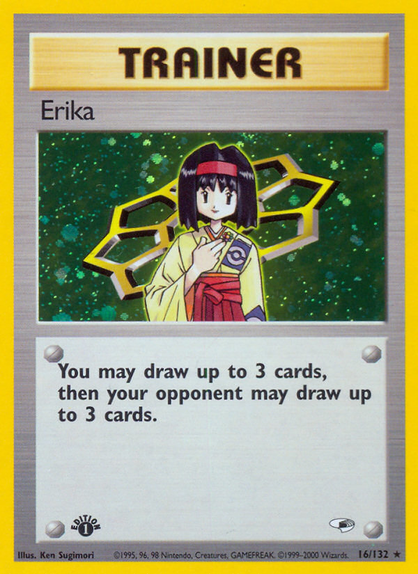 Erika (16/132) [Gym Heroes 1st Edition] | Card Citadel