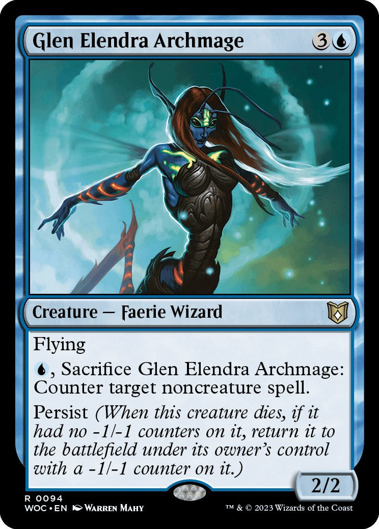 Glen Elendra Archmage [Wilds of Eldraine Commander] | Card Citadel