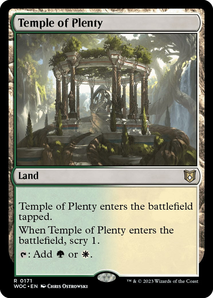 Temple of Plenty [Wilds of Eldraine Commander] | Card Citadel