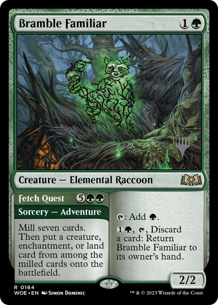 Bramble Familiar // Fetch Quest (Promo Pack) [Wilds of Eldraine Promos] | Card Citadel