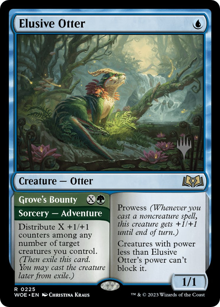 Elusive Otter // Grove's Bounty (Promo Pack) [Wilds of Eldraine Promos] | Card Citadel