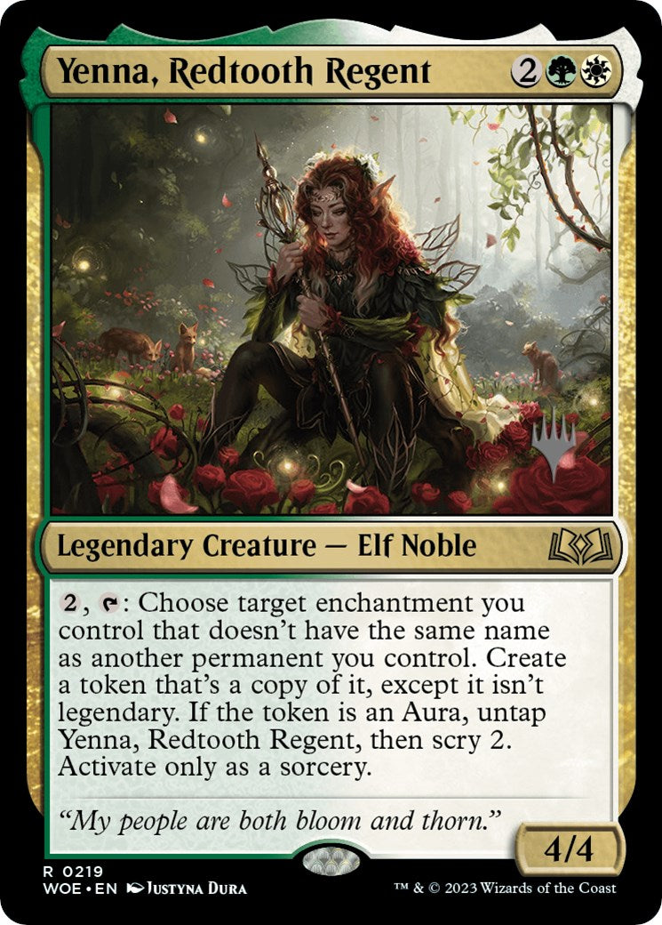 Yenna, Redtooth Regent (Promo Pack) [Wilds of Eldraine Promos] | Card Citadel