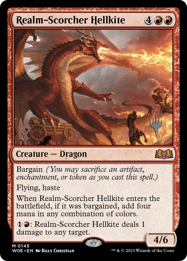 Realm-Scorcher Hellkite (Promo Pack) [Wilds of Eldraine Promos] | Card Citadel