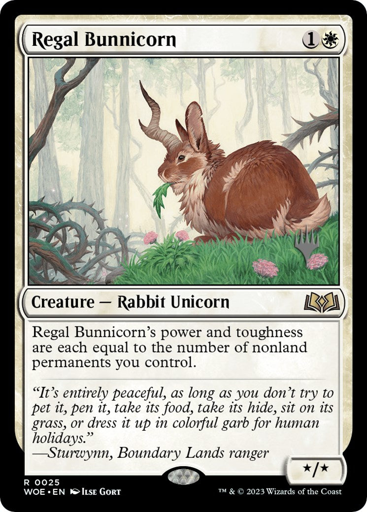 Regal Bunnicorn (Promo Pack) [Wilds of Eldraine Promos] | Card Citadel