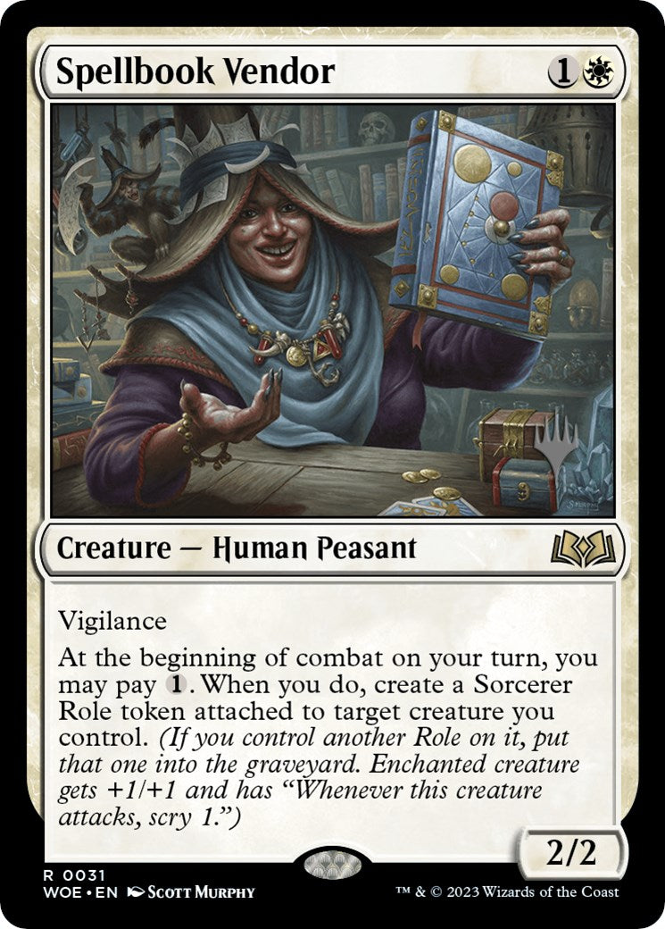 Spellbook Vendor (Promo Pack) [Wilds of Eldraine Promos] | Card Citadel