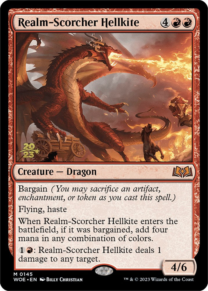 Realm-Scorcher Hellkite [Wilds of Eldraine Prerelease Promos] | Card Citadel