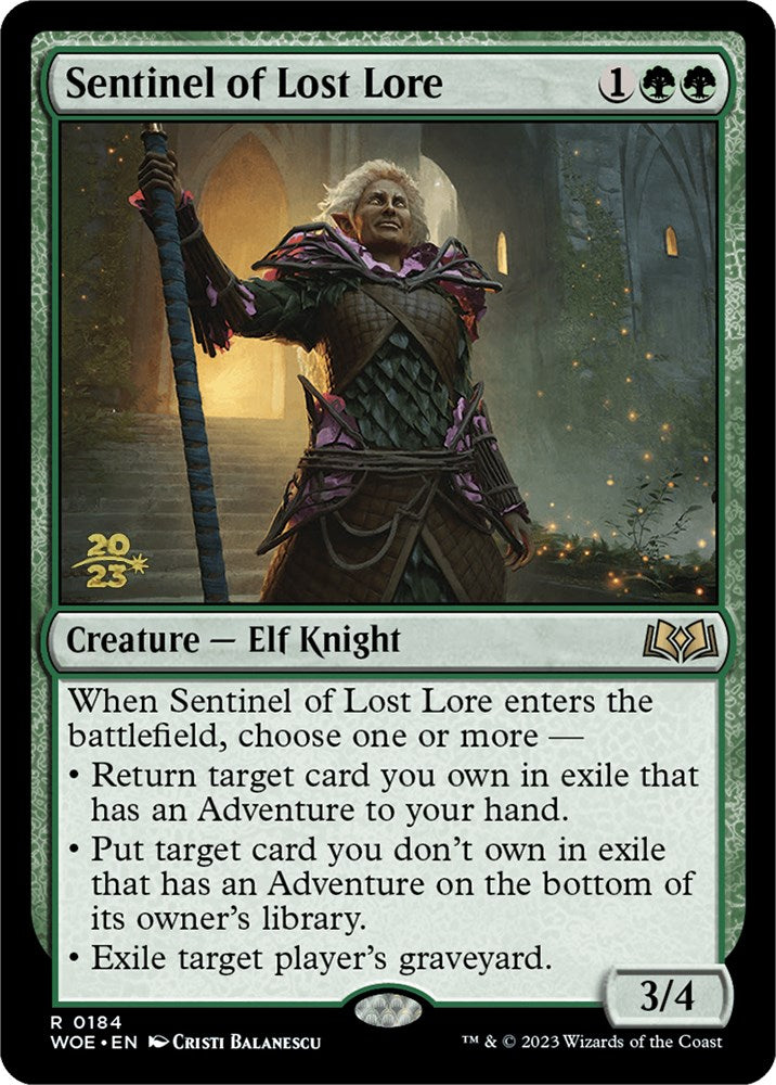 Sentinel of Lost Lore [Wilds of Eldraine Prerelease Promos] | Card Citadel