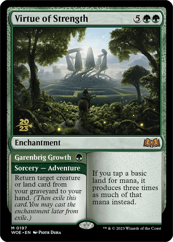 Virtue of Strength // Garenbrig Growth [Wilds of Eldraine Prerelease Promos] | Card Citadel