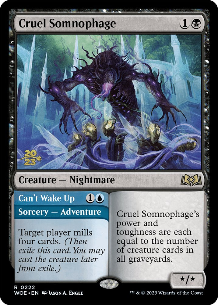 Cruel Somnophage // Can't Wake Up [Wilds of Eldraine Prerelease Promos] | Card Citadel