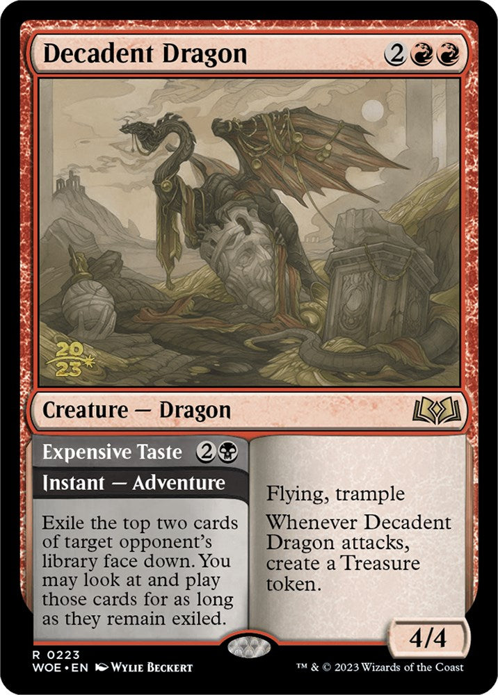 Decadent Dragon // Expensive Taste (Promo Pack) [Wilds of Eldraine Promos] | Card Citadel