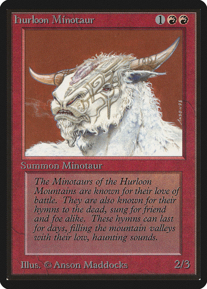 Hurloon Minotaur [Limited Edition Beta] | Card Citadel