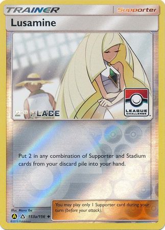 Lusamine (153a/156) (League Challenge Alt Art 2nd Place) [Sun & Moon: Ultra Prism] | Card Citadel