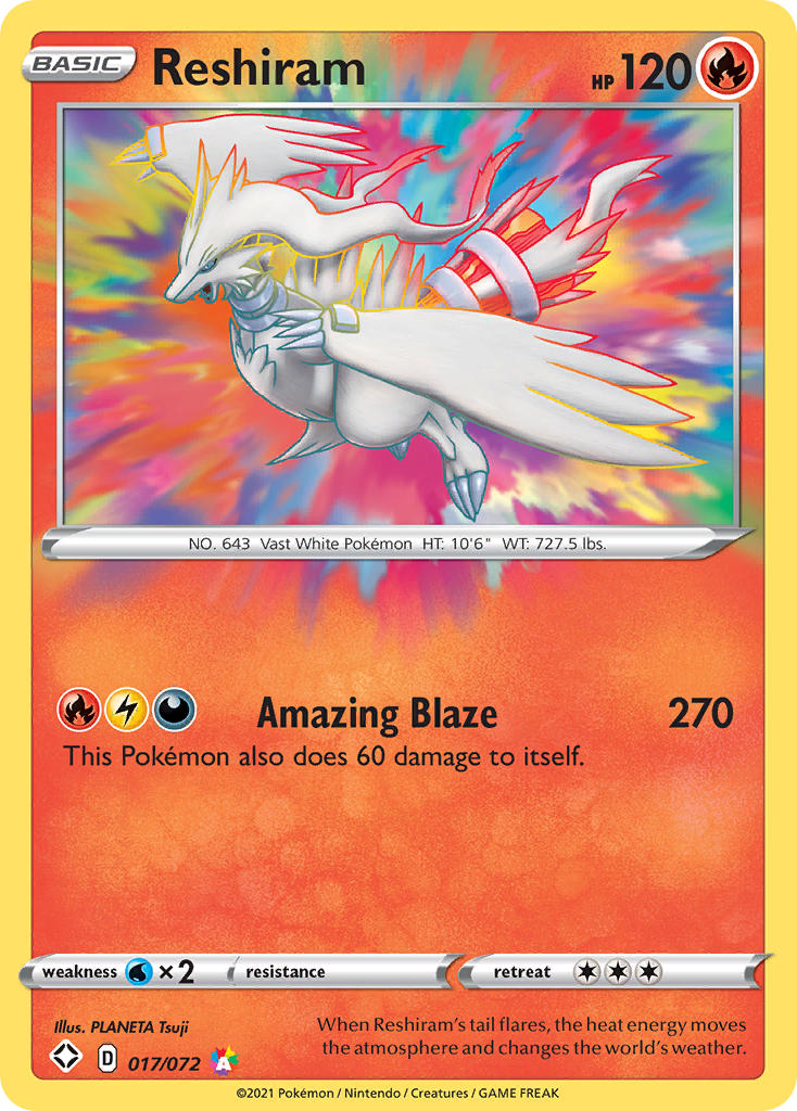 Reshiram (017/072) [Sword & Shield: Shining Fates] | Card Citadel