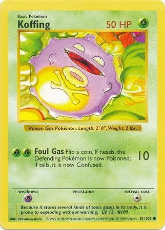 Koffing (51/102) [Base Set Shadowless Unlimited] | Card Citadel