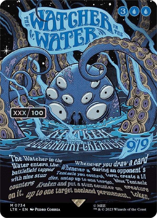 The Watcher in the Water (Borderless Poster) (Serialized) [The Lord of the Rings: Tales of Middle-Earth] | Card Citadel