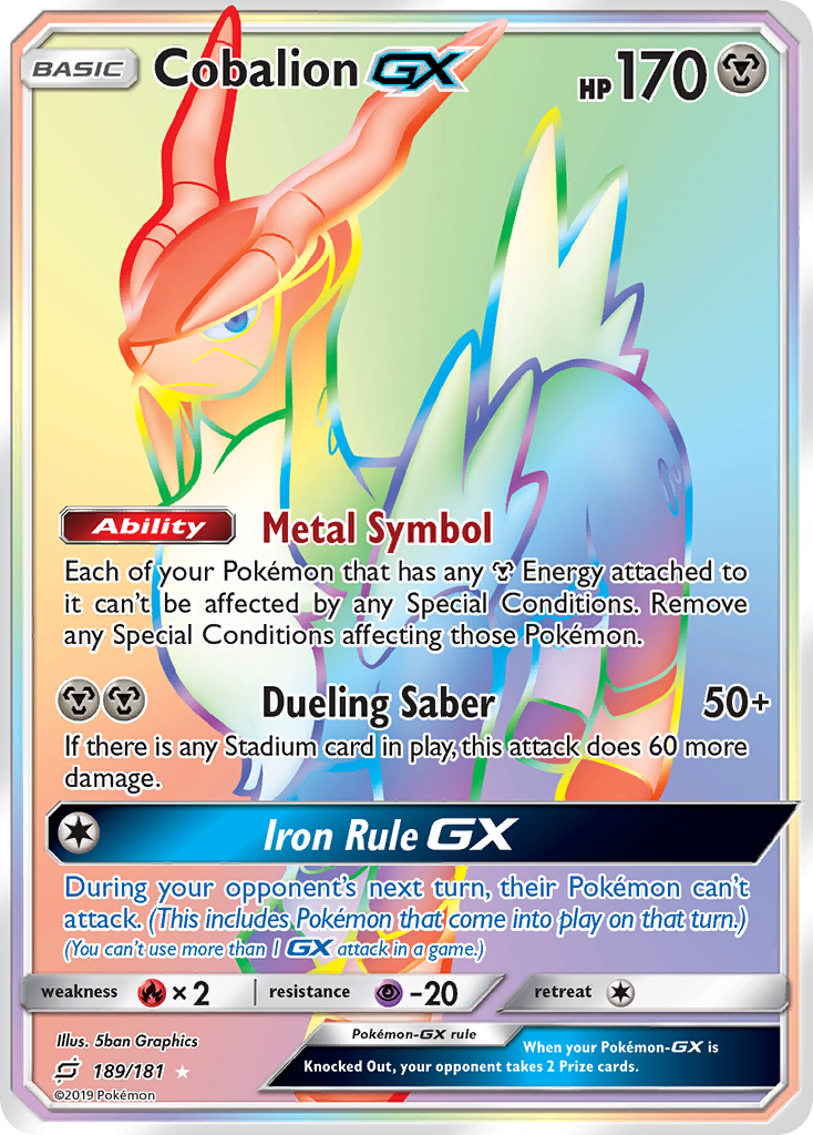 Cobalion GX (189/181) [Sun & Moon: Team Up] | Card Citadel