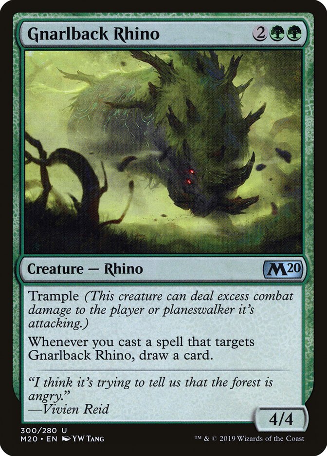 Gnarlback Rhino [Core Set 2020] | Card Citadel
