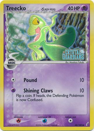 Treecko (68/100) (Delta Species) (Stamped) [EX: Crystal Guardians] | Card Citadel