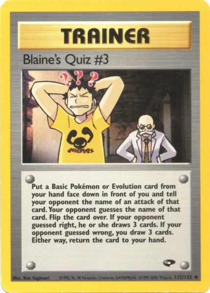 Blaine's Quiz #3 (112/132) [Gym Challenge Unlimited] | Card Citadel