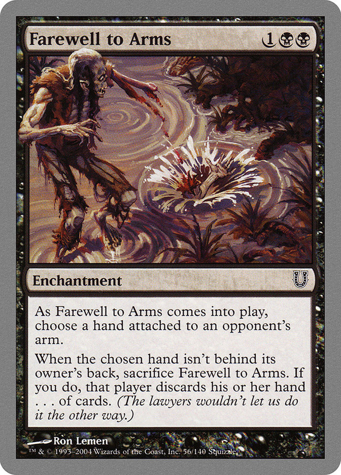 Farewell to Arms [Unhinged] | Card Citadel