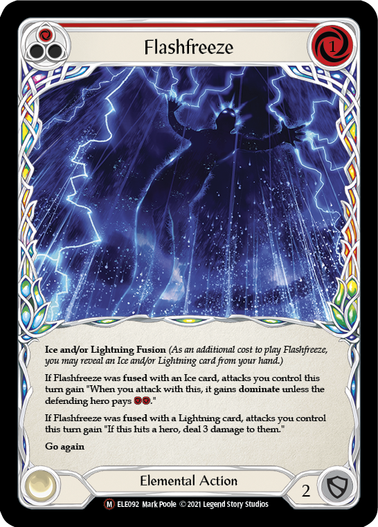 Flashfreeze [U-ELE092] Unlimited Rainbow Foil | Card Citadel