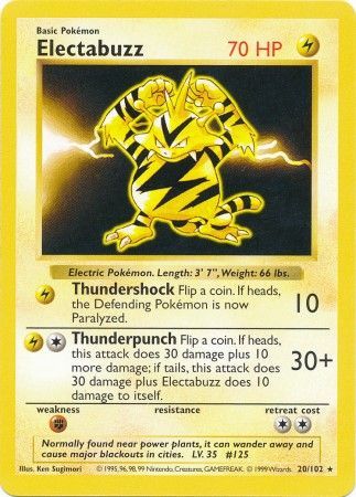 Electabuzz (20/102) [Base Set Shadowless Unlimited] | Card Citadel