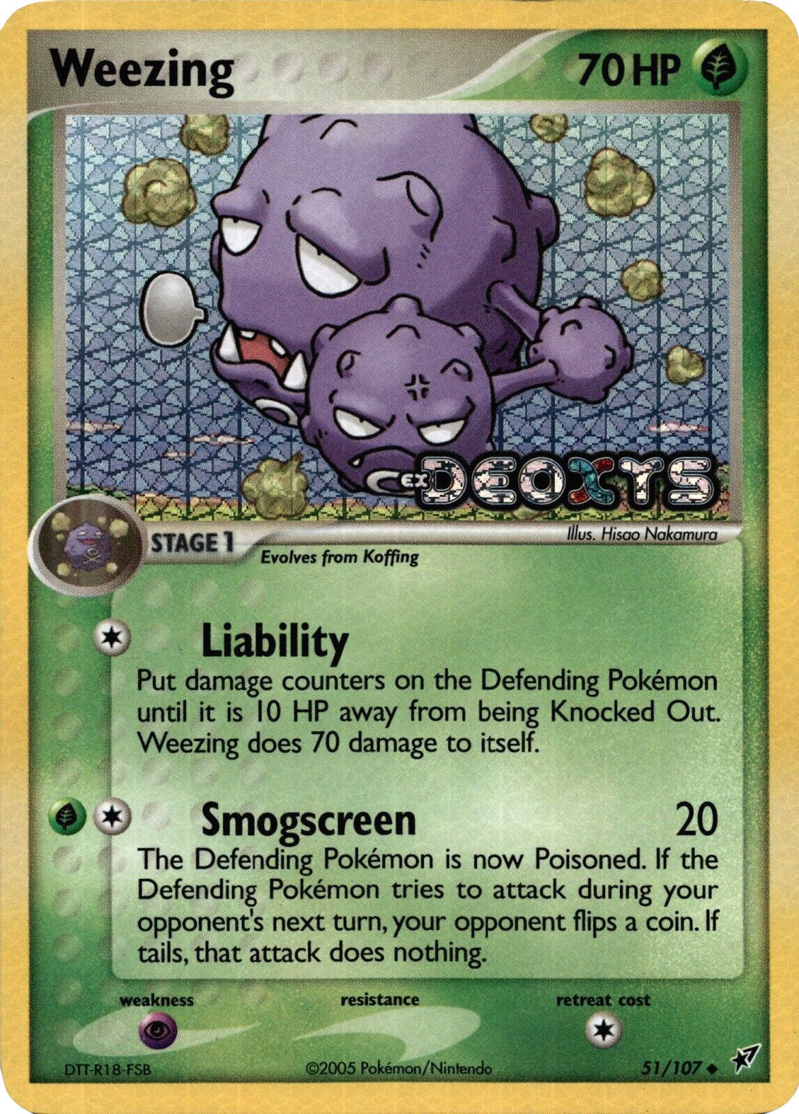 Weezing (51/107) (Stamped) [EX: Deoxys] | Card Citadel