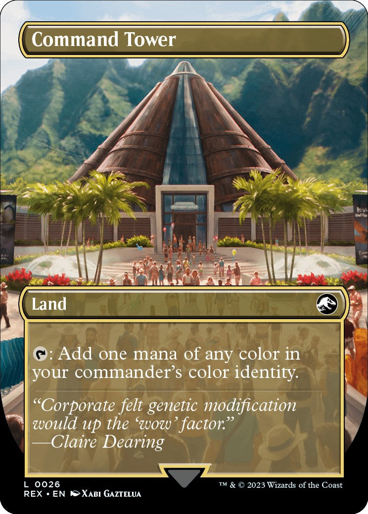 Command Tower // Commander Tower (Borderless) [Jurassic World Collection] | Card Citadel