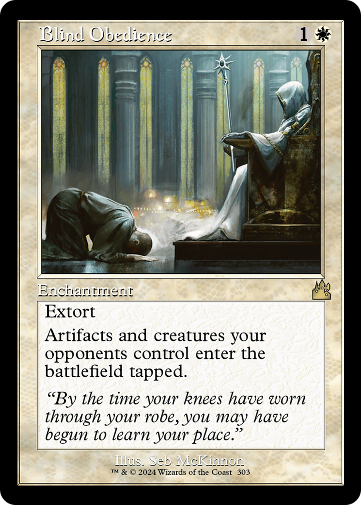 Blind Obedience (Retro Frame) [Ravnica Remastered] | Card Citadel