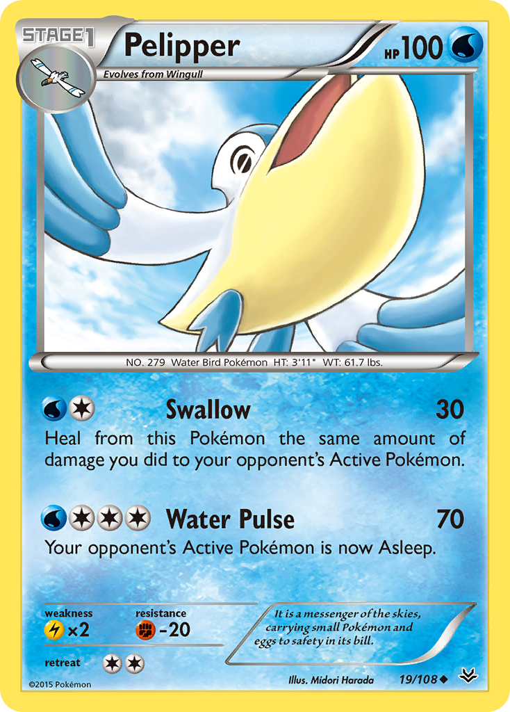 Pelipper (19/108) [XY: Roaring Skies] | Card Citadel