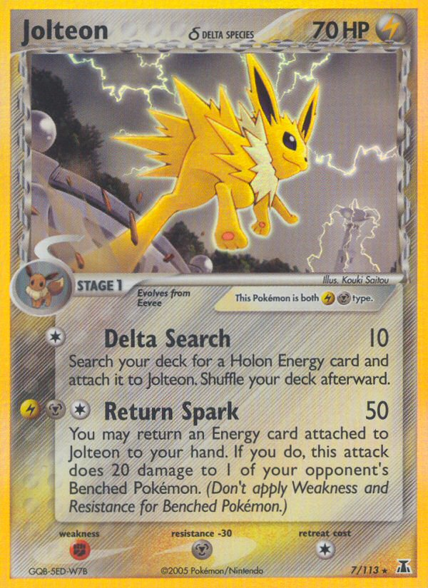 Jolteon (7/113) (Delta Species) [EX: Delta Species] | Card Citadel