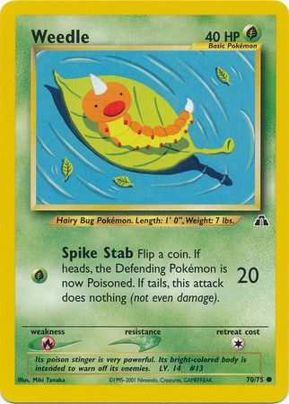 Weedle (70/75) [Neo Discovery Unlimited] | Card Citadel