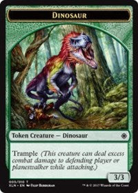 Dinosaur // Treasure (009) Double-sided Token [Ixalan Tokens] | Card Citadel
