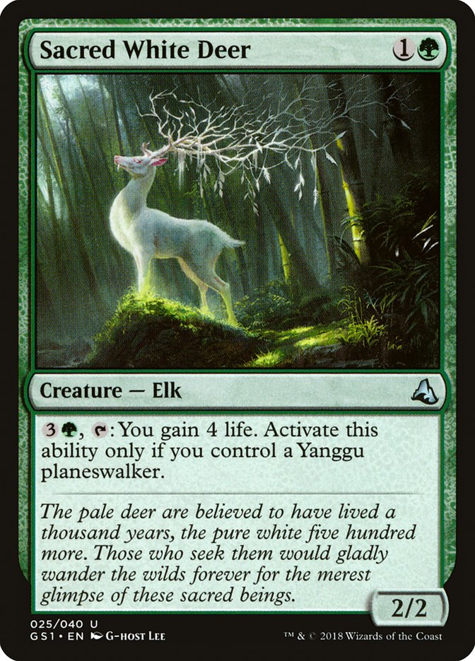 Sacred White Deer [Global Series Jiang Yanggu & Mu Yanling] | Card Citadel