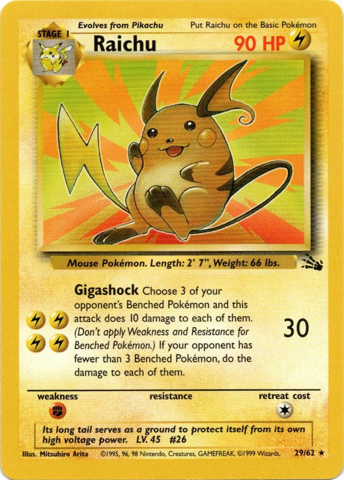 Raichu (29/62) [Fossil Unlimited] | Card Citadel