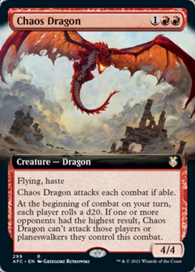 Chaos Dragon (Extended) [Dungeons & Dragons: Adventures in the Forgotten Realms Commander] | Card Citadel