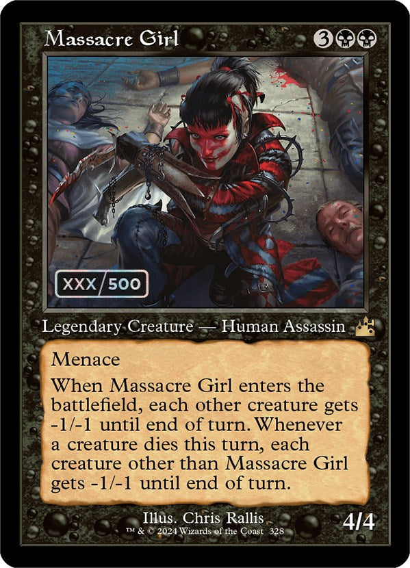 Massacre Girl (Retro) (Serialized) [Ravnica Remastered] | Card Citadel