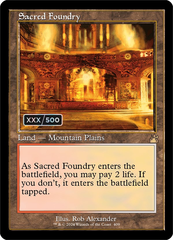 Sacred Foundry (Retro) (Serialized) [Ravnica Remastered] | Card Citadel