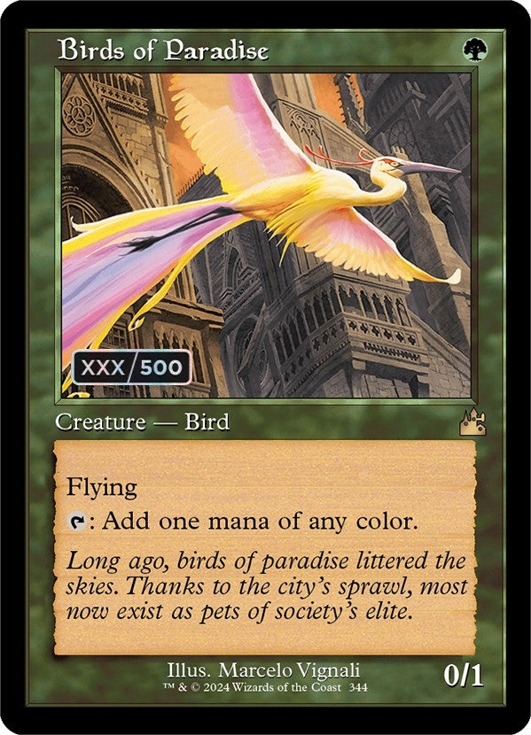 Birds of Paradise (Retro) (Serialized) [Ravnica Remastered] | Card Citadel