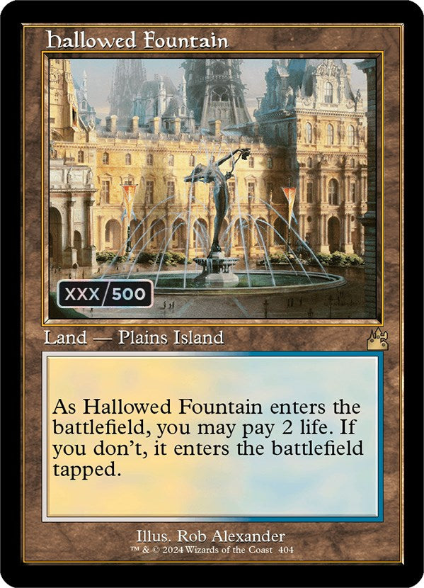 Hallowed Fountain (Retro) (Serialized) [Ravnica Remastered] | Card Citadel