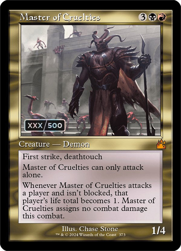 Master of Cruelties (Retro) (Serialized) [Ravnica Remastered] | Card Citadel