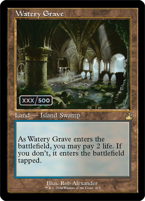 Watery Grave (Retro) (Serialized) [Ravnica Remastered] | Card Citadel