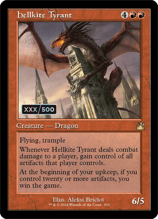 Hellkite Tyrant (Retro) (Serialized) [Ravnica Remastered] | Card Citadel