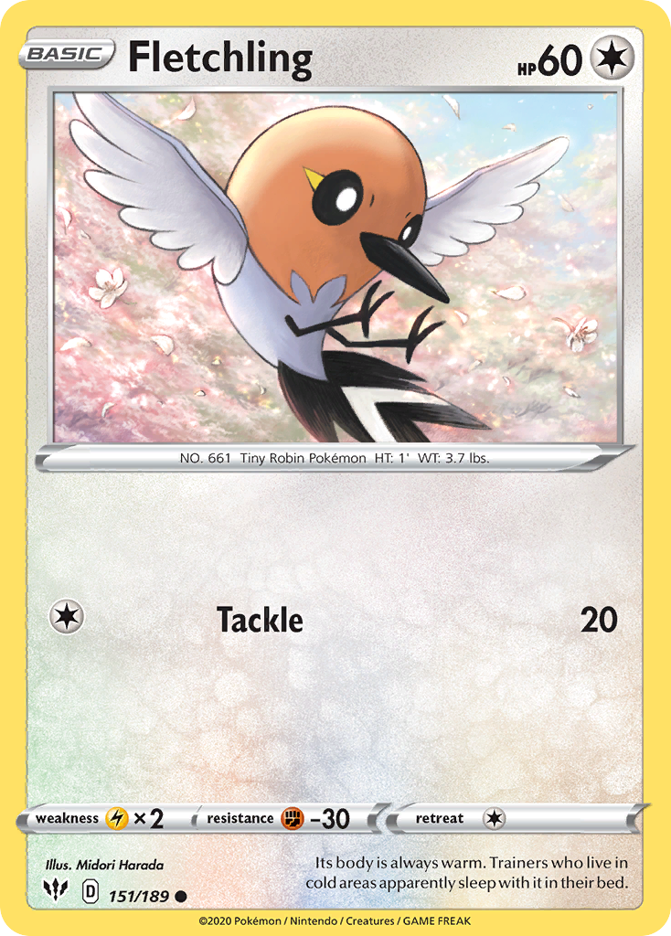 Fletchling (151/189) [Sword & Shield: Darkness Ablaze] | Card Citadel