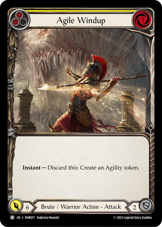 Agile Windup (Yellow) [RNR017] (Rhinar Hero Deck) | Card Citadel