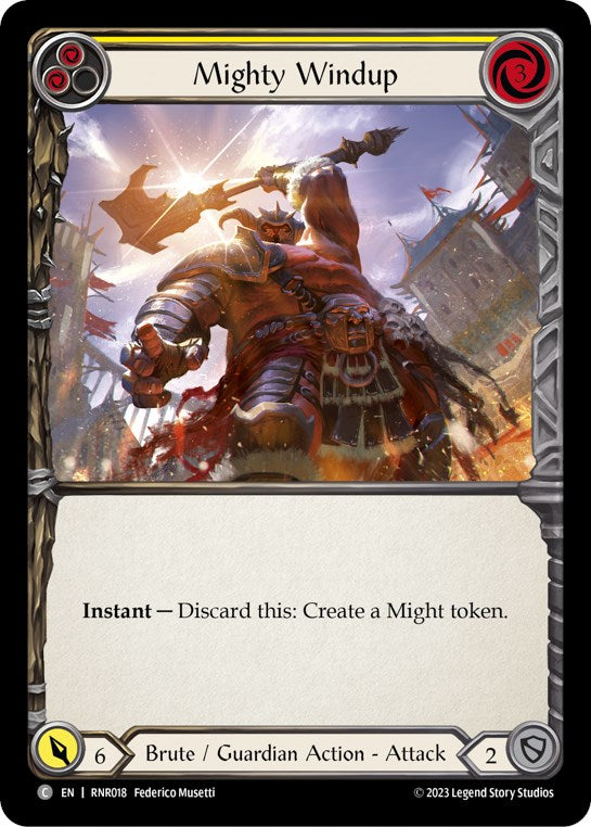 Mighty Windup (Yellow) [RNR018] (Rhinar Hero Deck) | Card Citadel