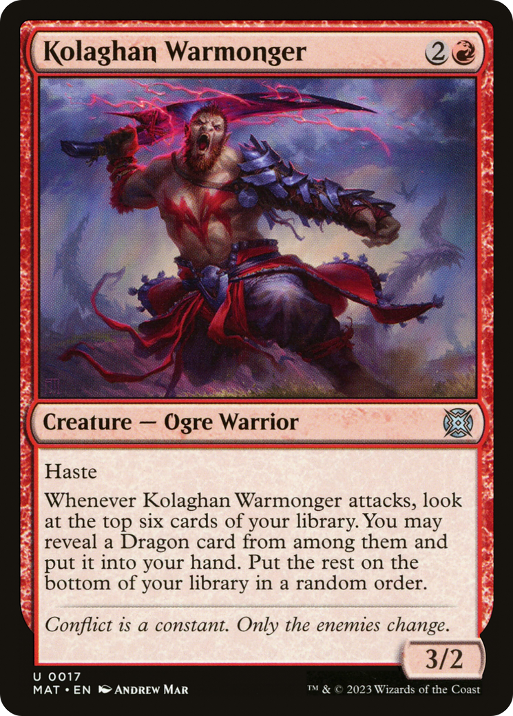 Kolaghan Warmonger [March of the Machine: The Aftermath] | Card Citadel