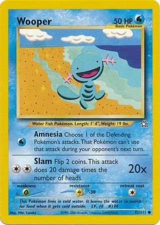 Wooper (82/111) [Neo Genesis Unlimited] | Card Citadel